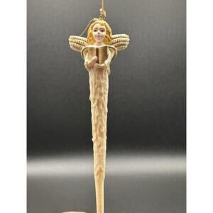 Rare- Vintage The Magic Of The Icicle Angel Sparkly Christmas Ornament 1990’s